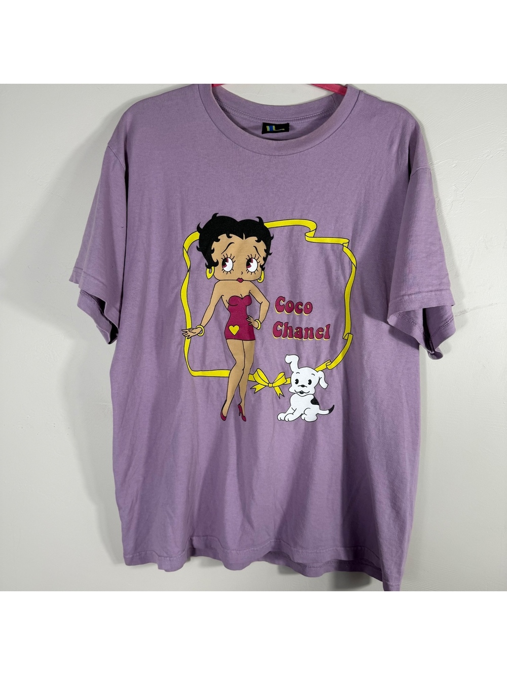 Mega Yacht Betty Boop x Coco Chanel Lavender Graphic T-Shirt | Large